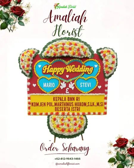Papan Bunga Pernikahan Lumutan